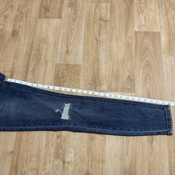 JUDY BLUE JEANS DISTRESSED KNEE SKINNY HIGH RISE STRETCH SIZE 5 / 27 DENIM - Picture 8 of 8